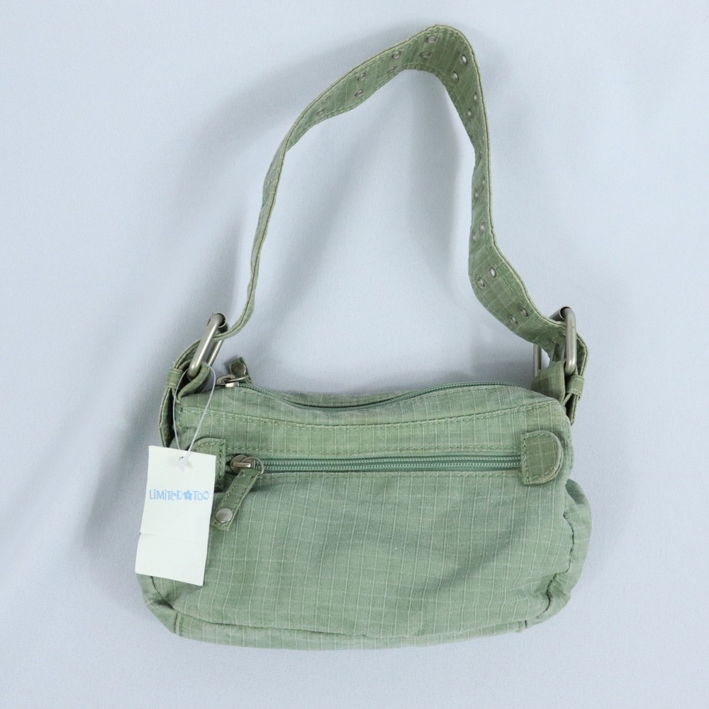 Limited Too Y2K Green Ripstop Shoulder Bag Purse Grommet Strap New with Tag